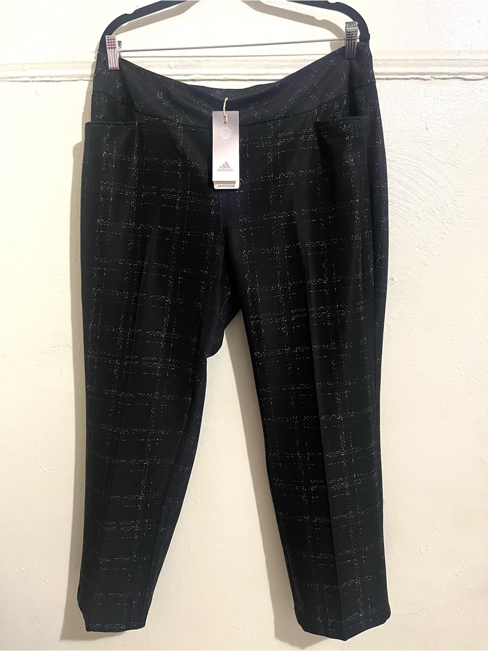 Adidas Women’s Golf Pants Black Grid Print Crap